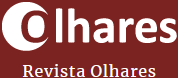 Logo da revista Olhares, fundo bordô